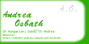 andrea osbath business card